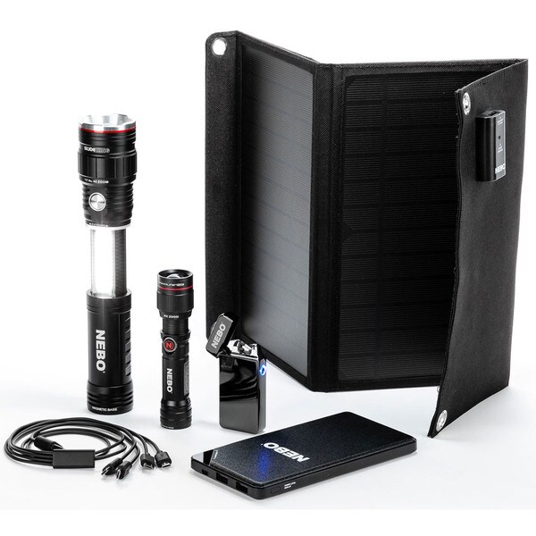 Main product image for NEBO SLYDE KING 2-in-1 Flashlight Solar Emergency Kit with Power Bank and More361-706